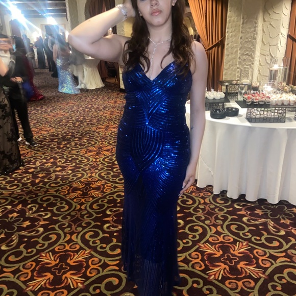 Blue Prom Dress - Picture 4 of 7